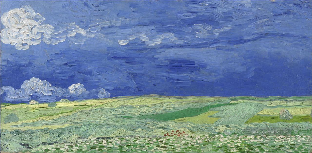 Weizenfelder unter Gewitterwolken Vincent van Gogh Ölgemälde